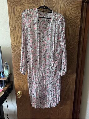 Rue21 Floral V-Neck Midi Dress in White, Pink and Purple